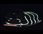 Cartoon glow in the dark darth vader isopod wearing a Darth Vader helmet with a lightsaber on a black background