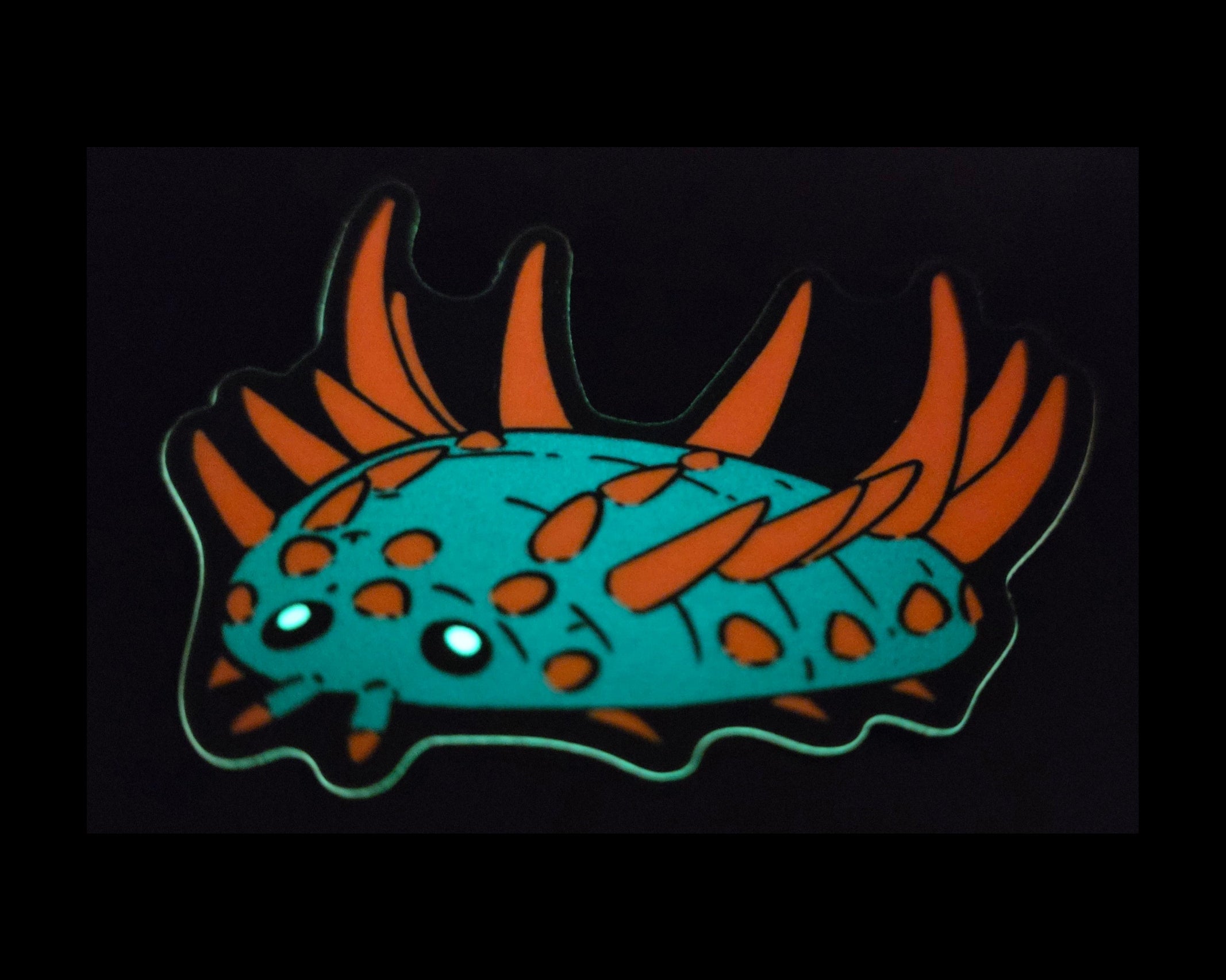 Sticker glowing in the dark of dragon springtail